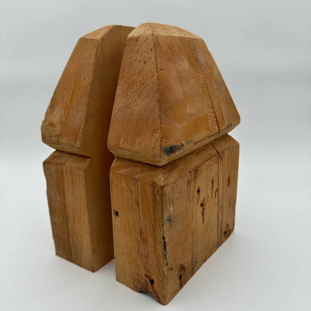 2 reclaimed old barn beam ends